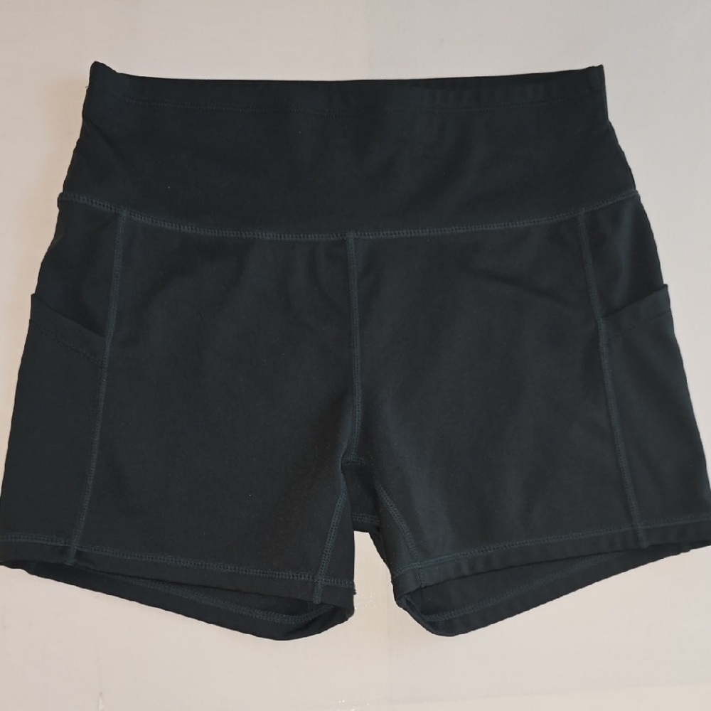Women's Dark Green High-Waisted Bike Shorts